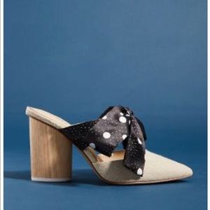 Botkier slide on heels/ mules with a bow